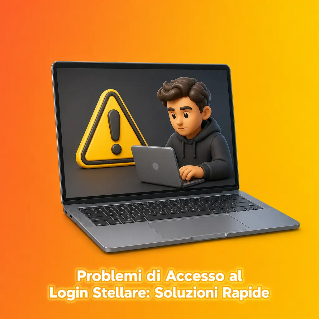 Schermata di login Stellare con risoluzione problemi